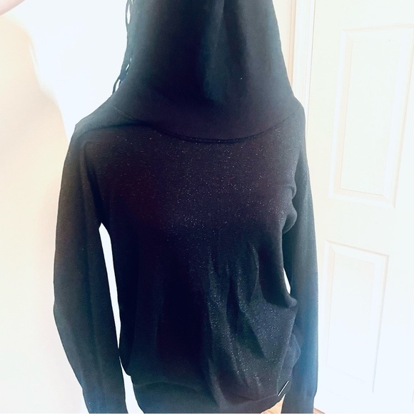 Michael Kors Black Cowl Neck Sweater with Metallic Reflection - Size M - Picture 4 of 13